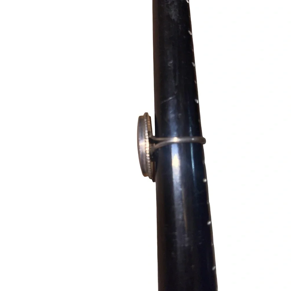 Sterling Silver Ring Purple Agate Stone detailed .925 Mexico stunning Sz. 8 VTG - Picture 3 of 3